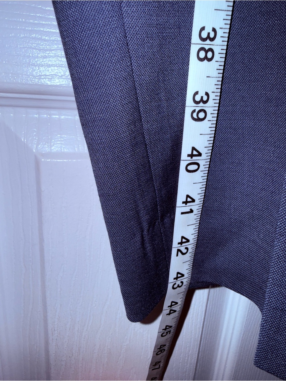Hart Schaffner Marx 40R Blue Wool COOLMAX Stretch Dress Pants Flat Front - Picture 3 of 6
